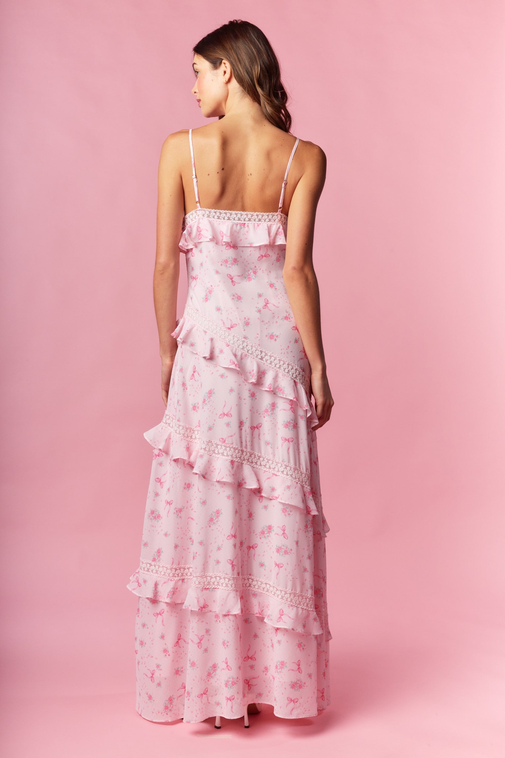 pink lace maxi dress Pink Petals Dress – Love The Happy Place