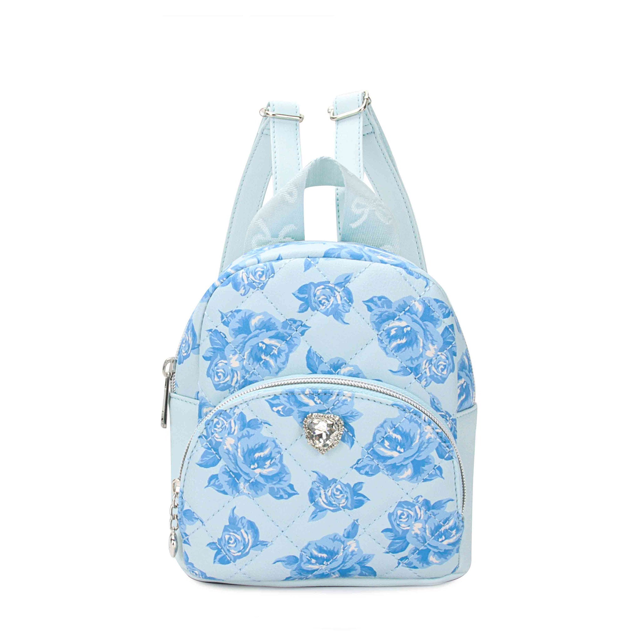 blue floral mini backpack OMG Floral Mini Backback- Blue – Love The Happy Place