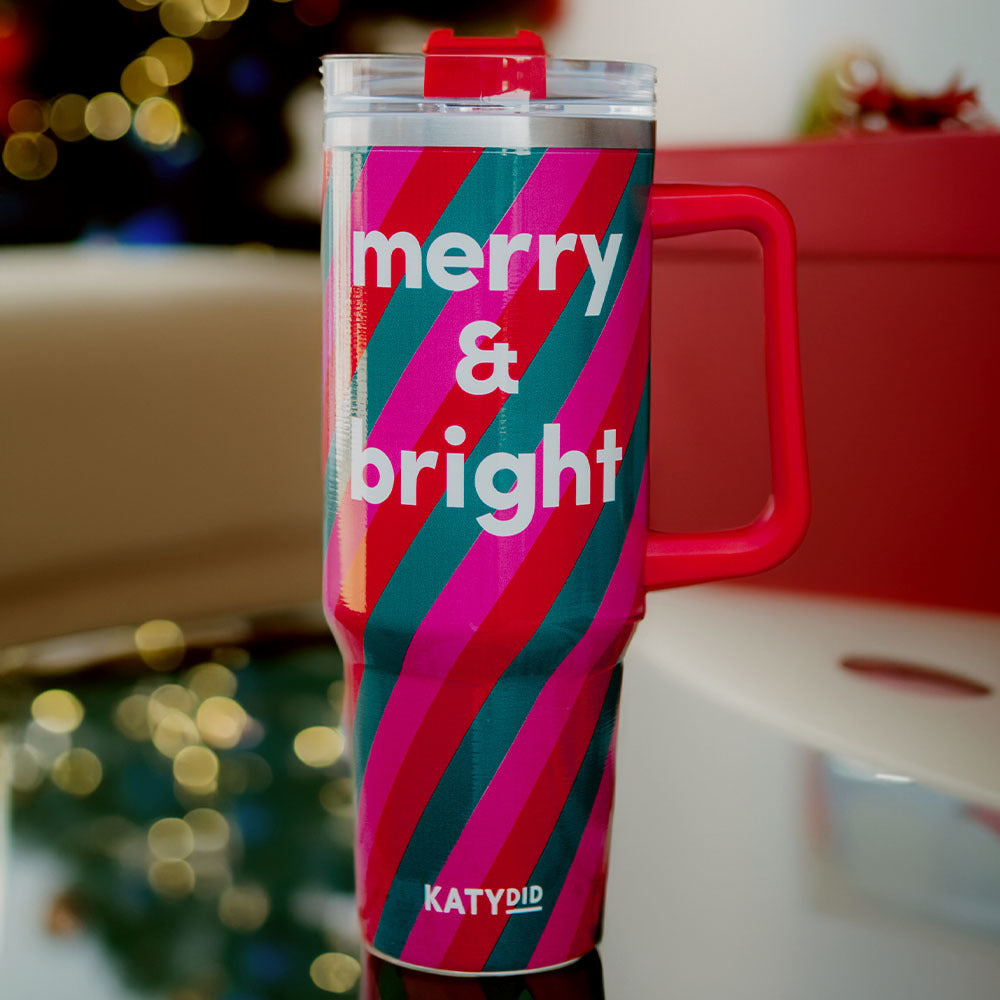 Destination Holiday Merry & Bright Stainless Steel Coffee Tumbler